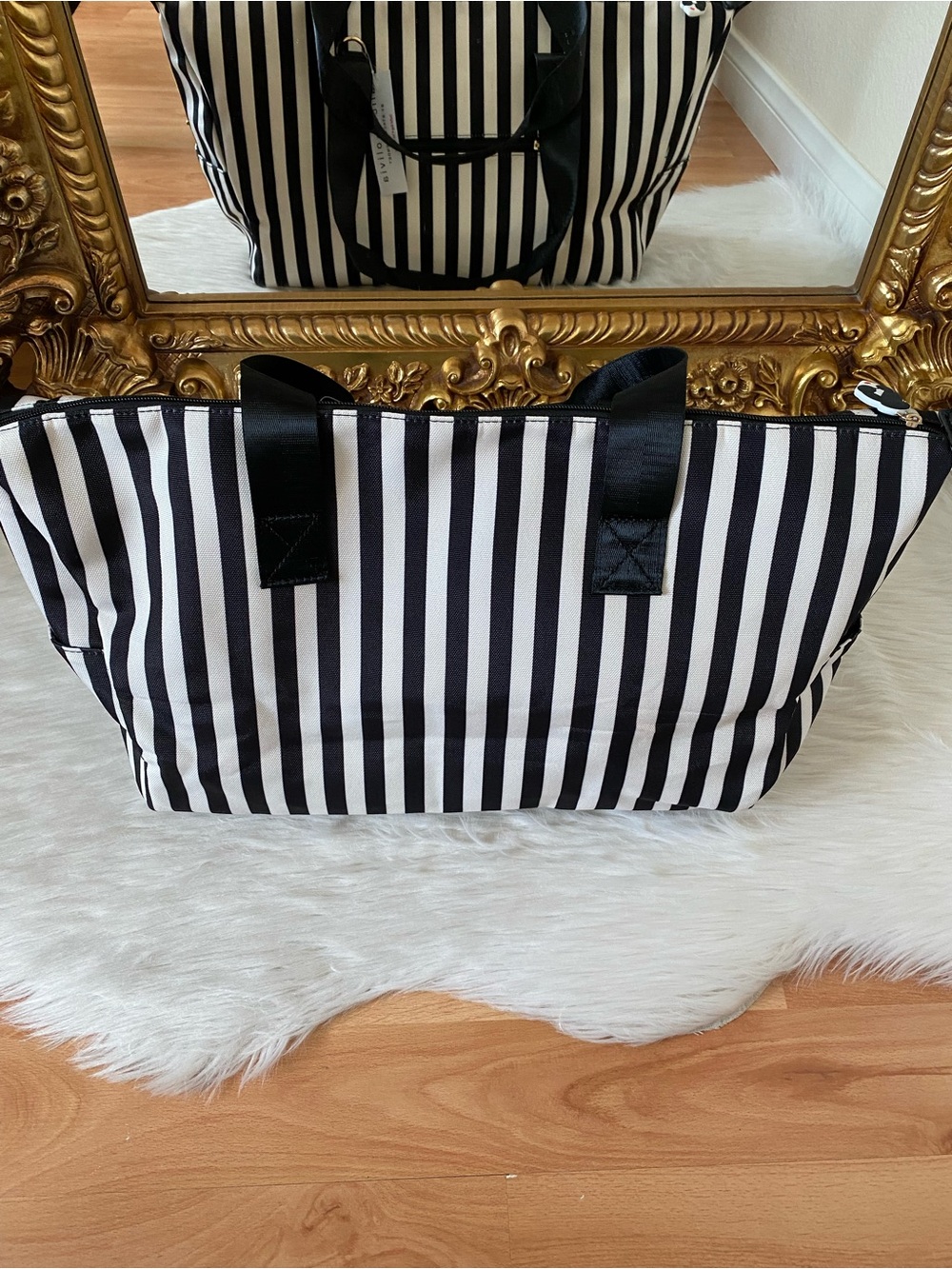 Alice + Olivia By Stacey Bendet Striped Duffel Bag - Picture 3 of 13